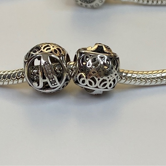 Sterling Silver Vintage Letter A Charm - Picture 1 of 8